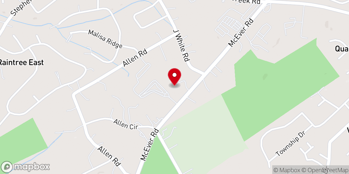 Map showing location of McEver Road United Methodist Church