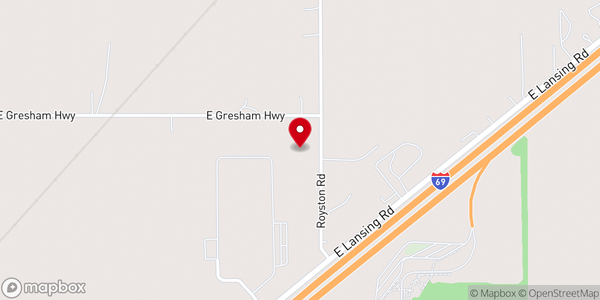 Map showing location of Potterville Masonic Center