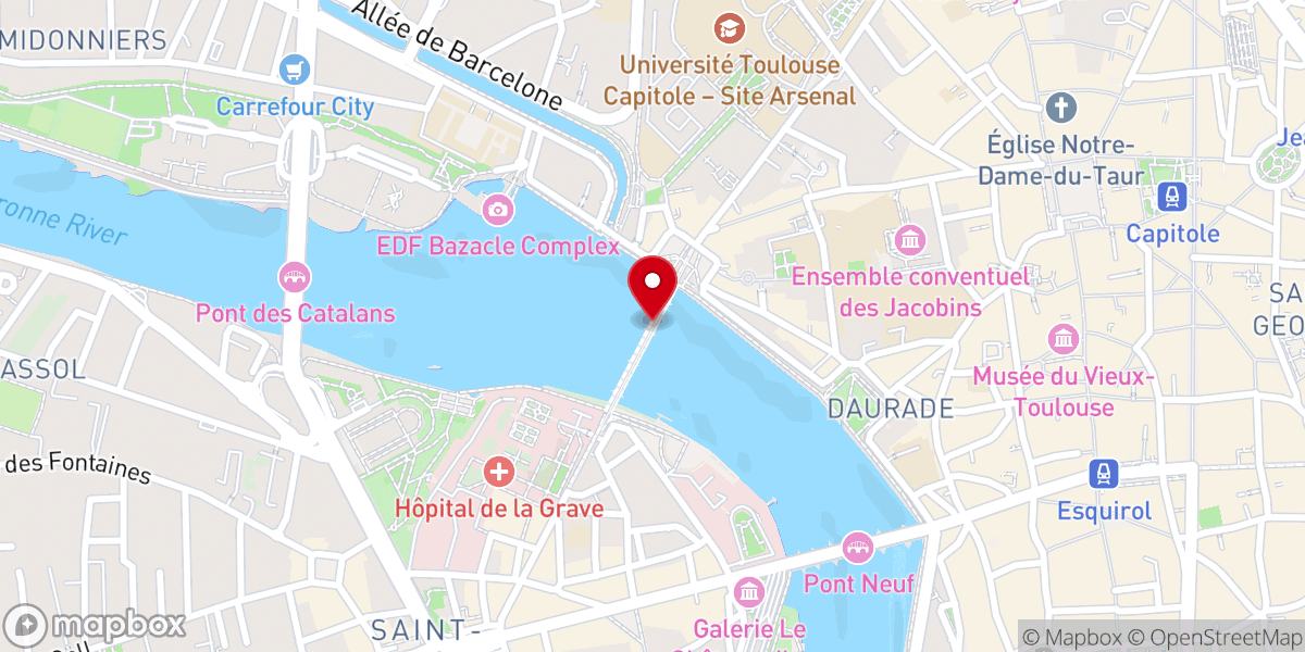 Map showing location of Pont Saint-Pierre
