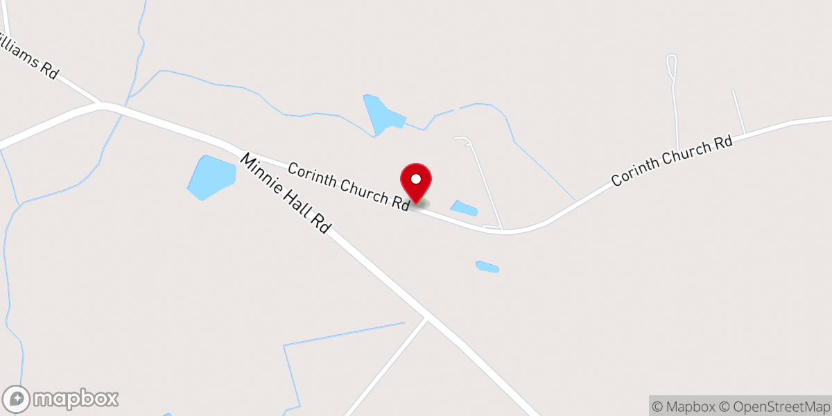 Map showing location of Beulah Methodist Church