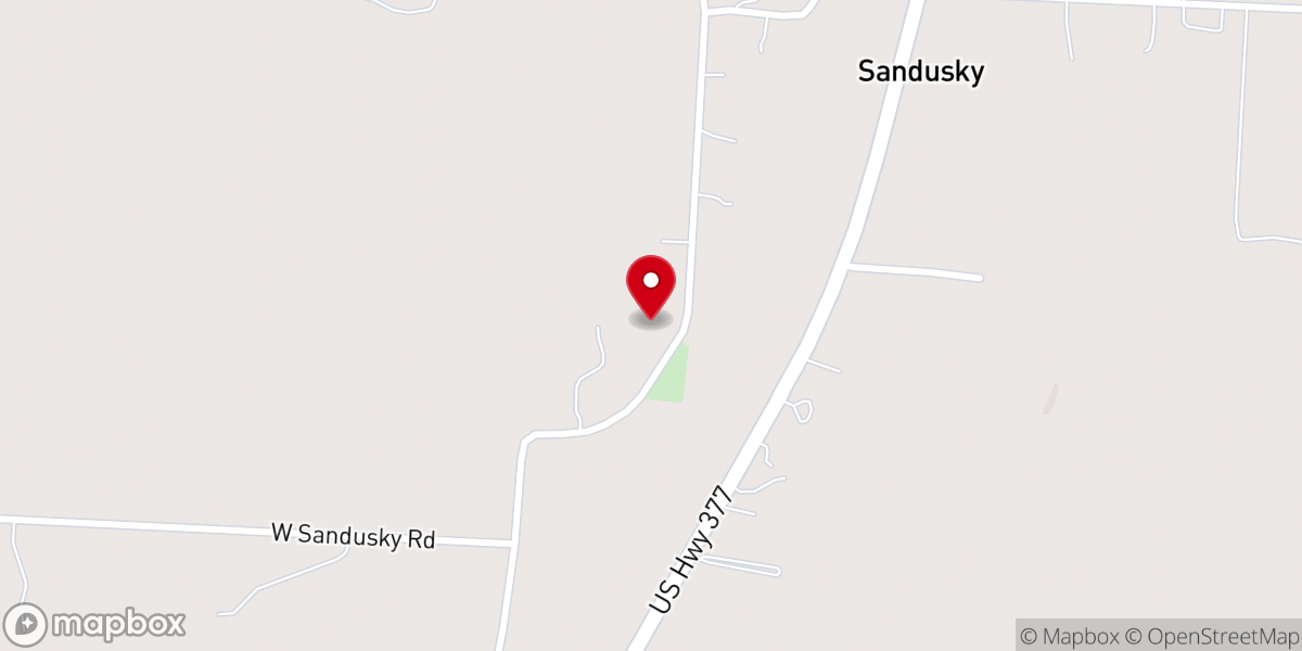 Map showing location of Sandy Springs Cumberland Presbyterian Church
