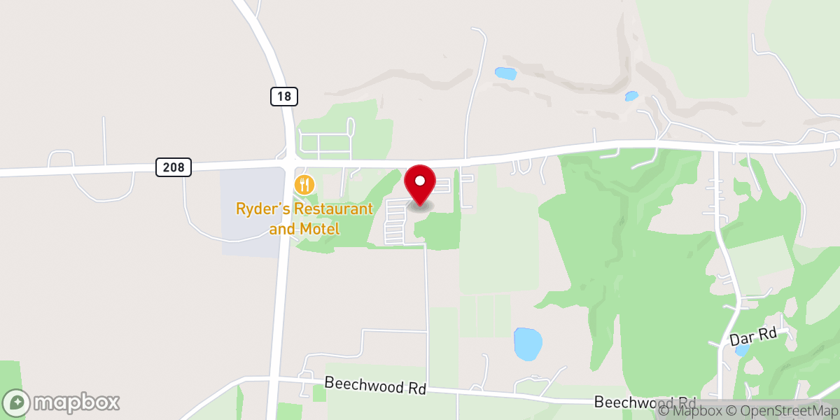 Map showing location of New Life Baptist Church