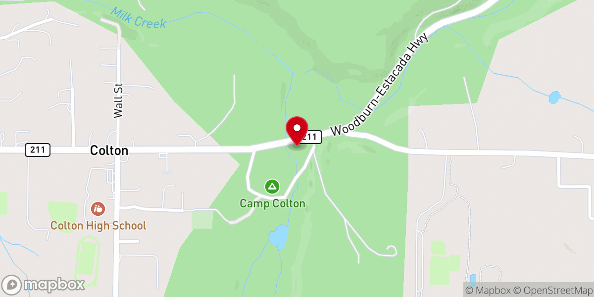 Map showing location of Canyon Creek Bible Fellowship