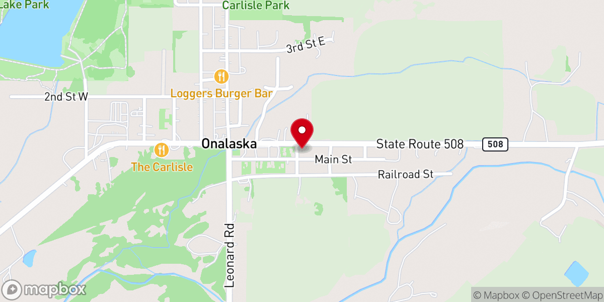 Map showing location of Onalaska First Church of God
