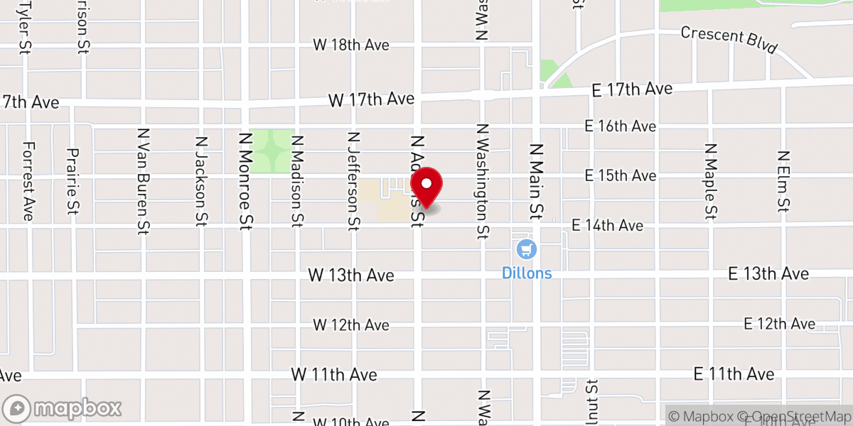 Map showing location of Calvary Chapel
