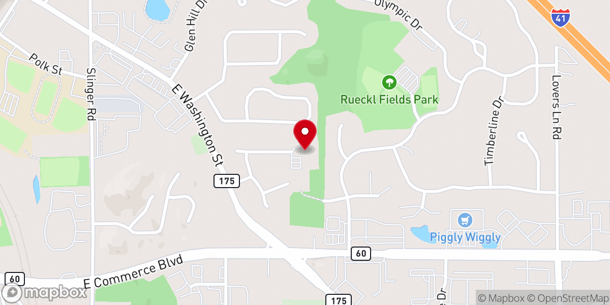 Map showing location of St Paul Lutheran Church