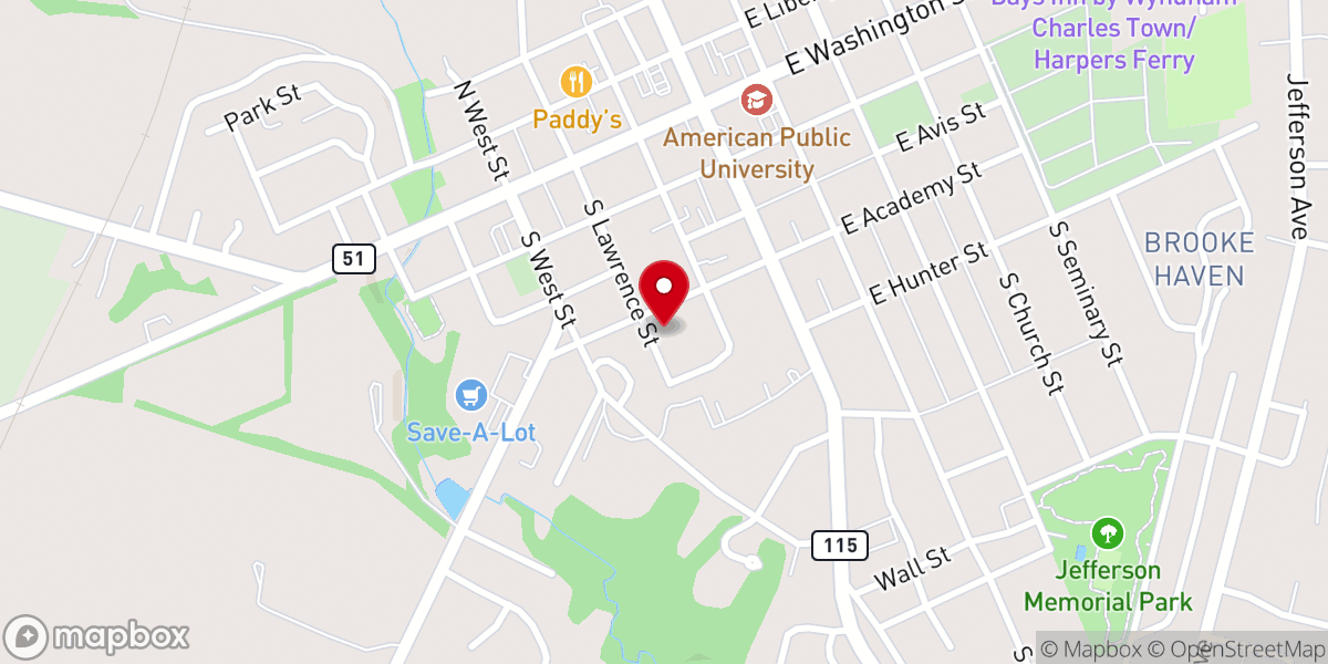 Map showing location of Saint Phillips Episcopal Church
