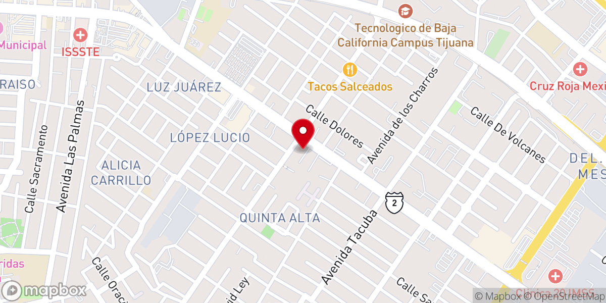 Map showing location of Iglesia Cristiana Bíblica Monte Moriah