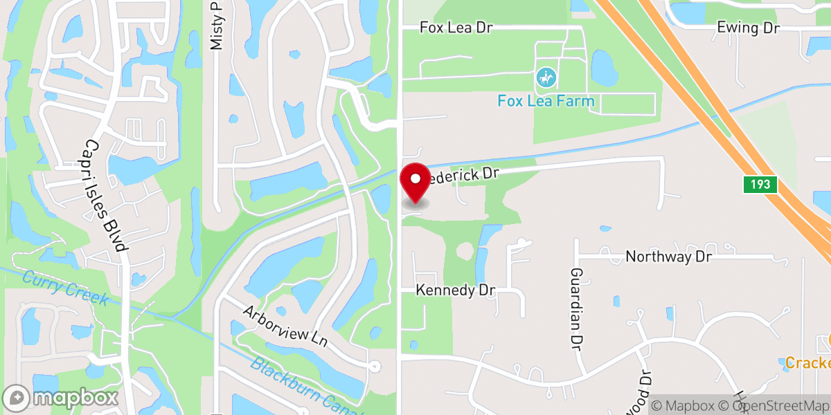 Map showing location of Auburn Road Presbyterian Church