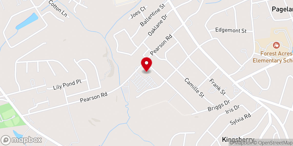 Map showing location of Brushy Creek Baptist Church