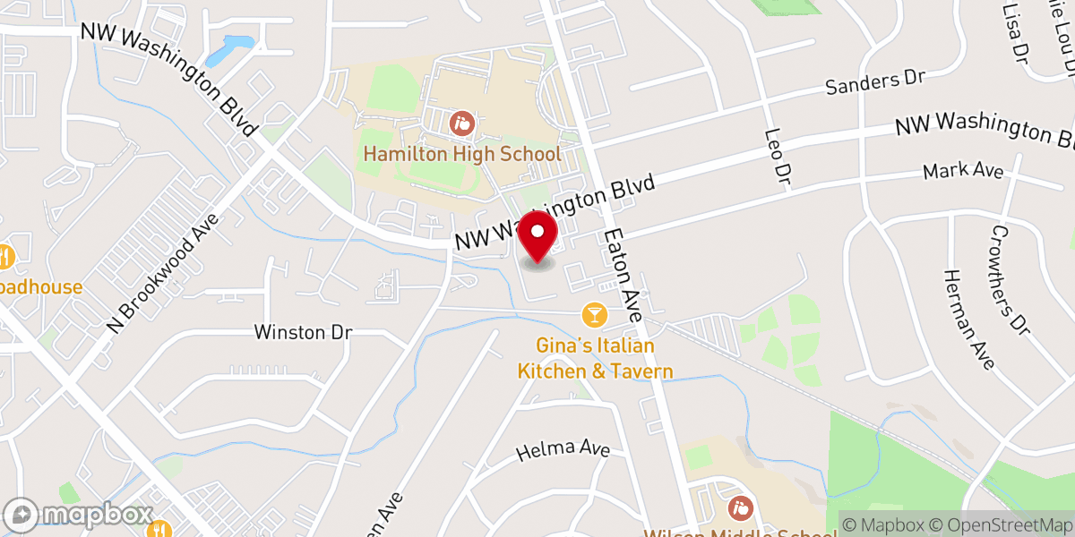 Map showing location of Mission Hamilton Church