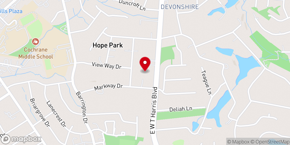 Map showing location of Northside Church of Christ of Charlotte