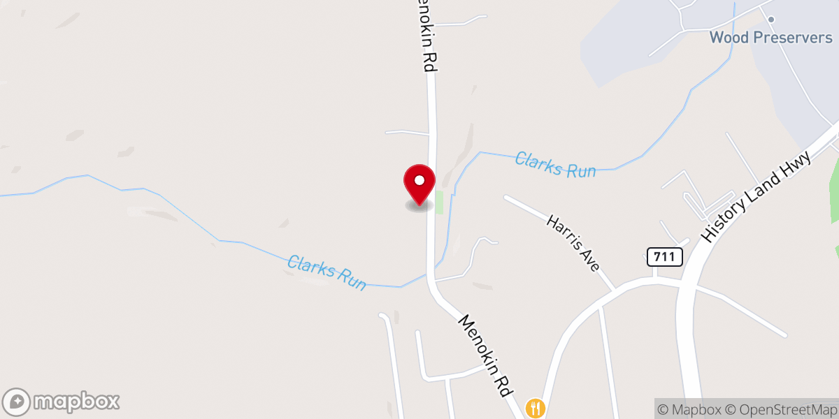Map showing location of Clarksville Church