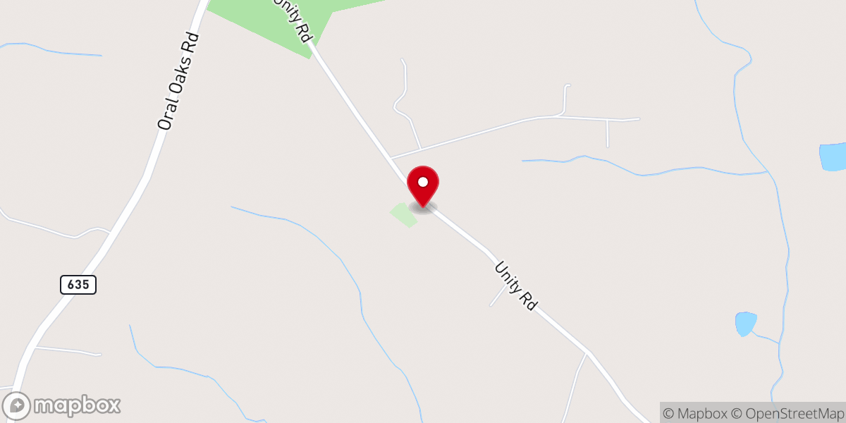 Map showing location of Unity Baptist Church