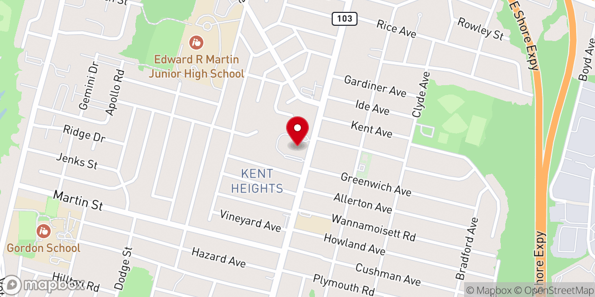 Map showing location of St. Martha's Church