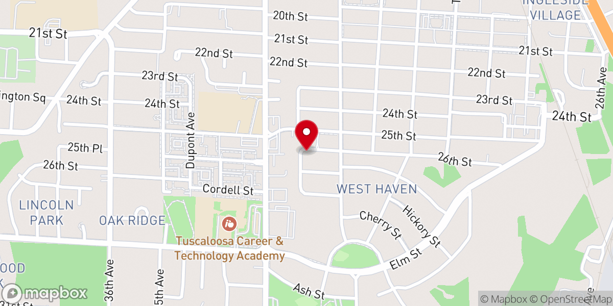 Map showing location of St Peter A.M.E. Zion Church