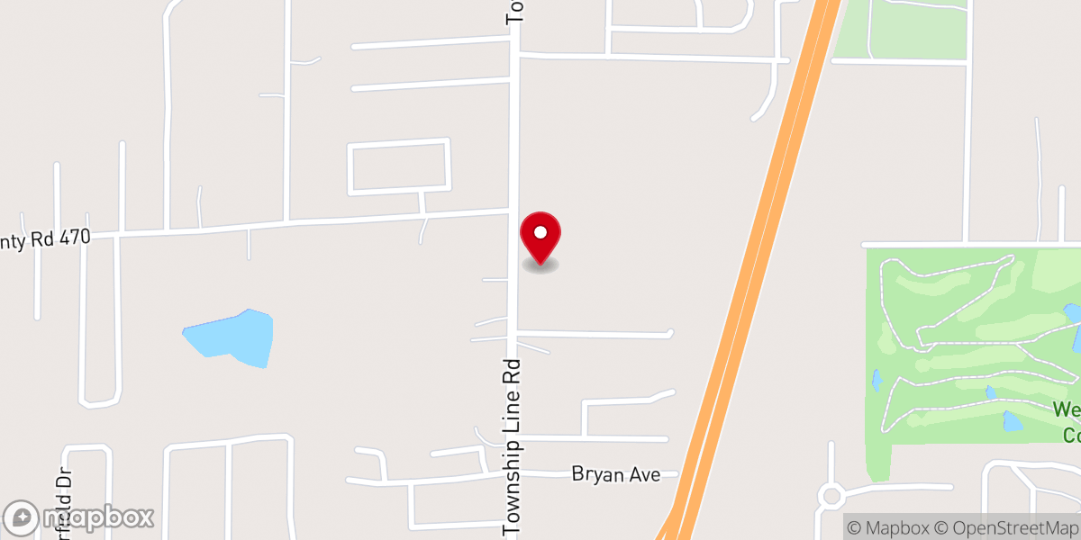 Map showing location of Living Word Baptist Church