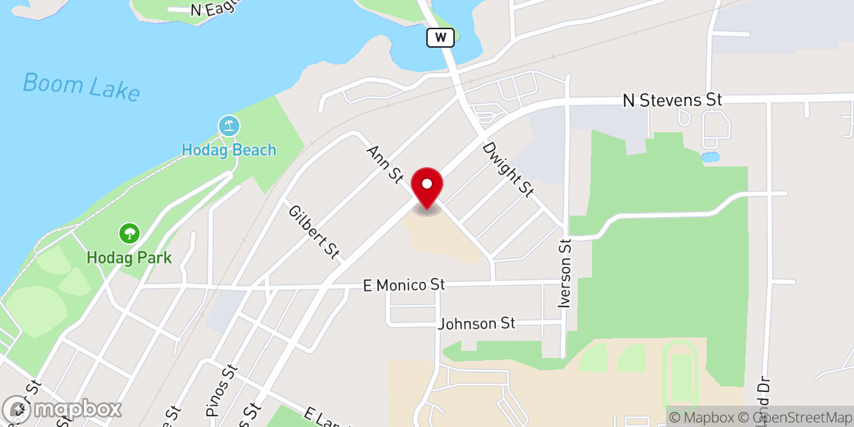 Map showing location of Pine Grove Community Church