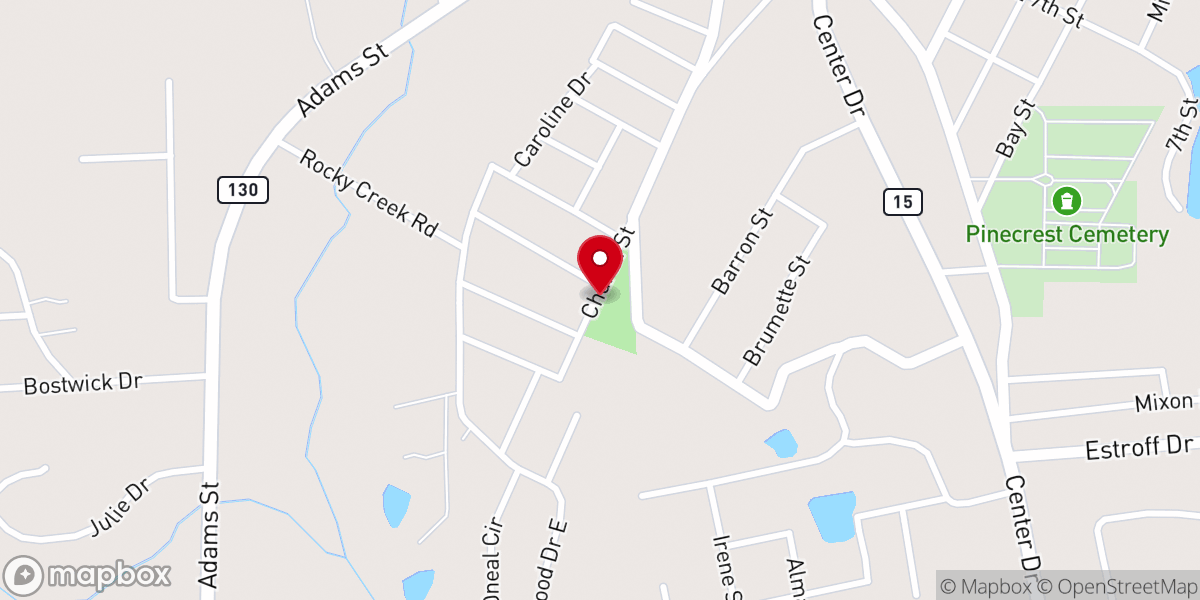 Map showing location of Frances Godbees Park