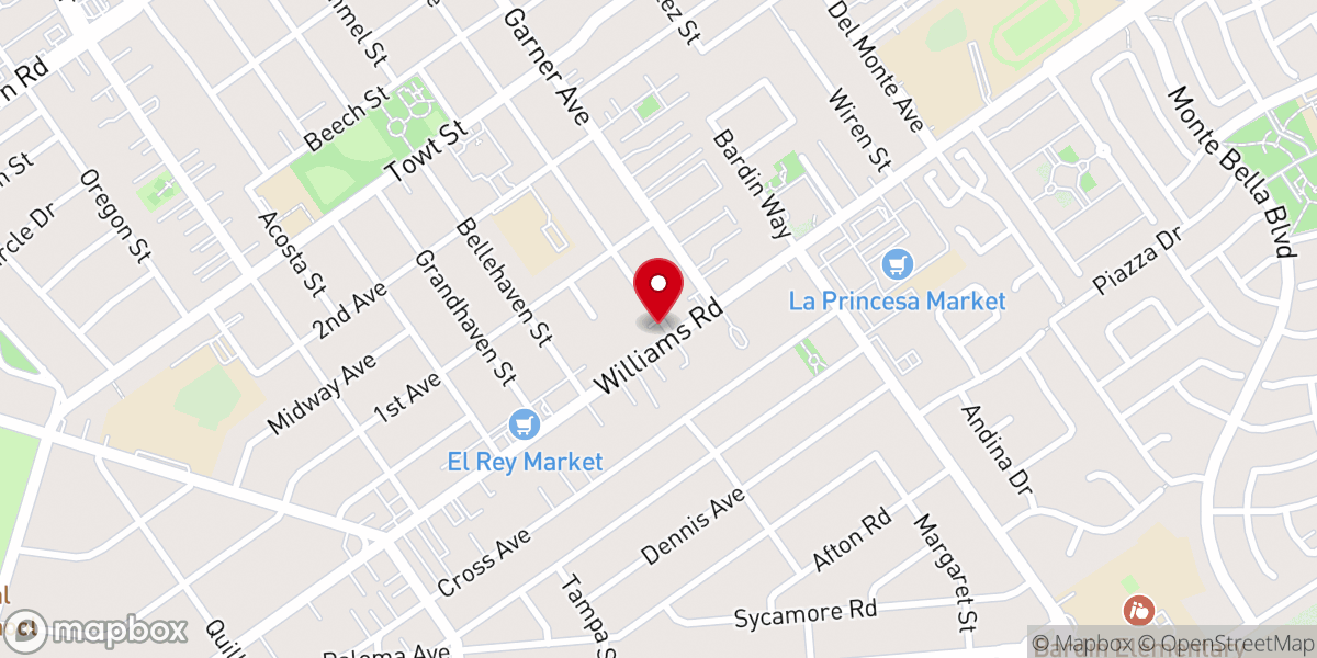 Map showing location of Spanish American Baptist Church