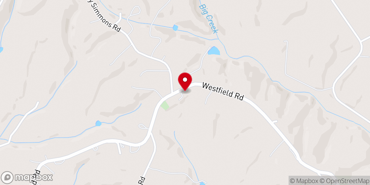 Map showing location of Chestnut Ridge Progressive Primitive Baptist Church