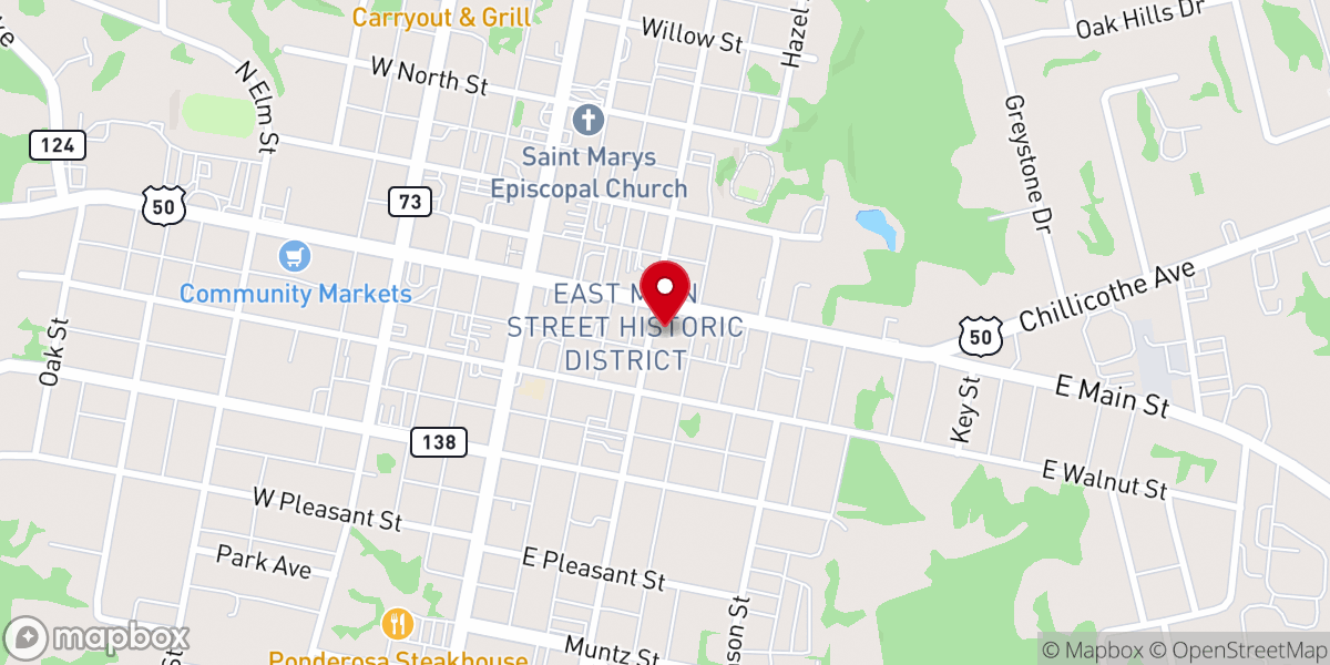 Map showing location of Presbyterian Church