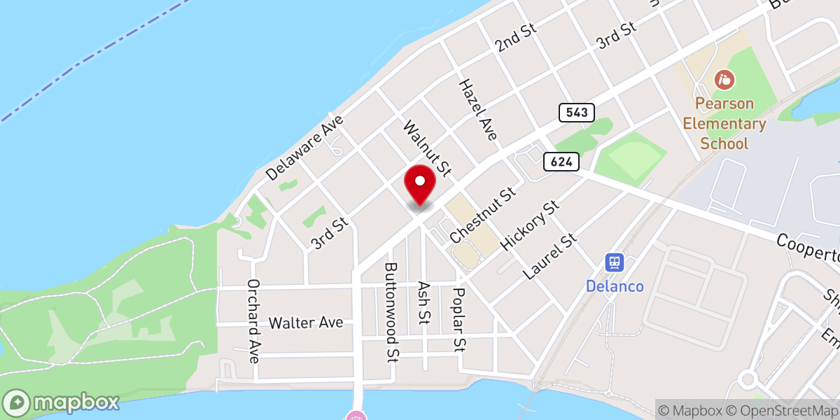 Map showing location of Dobbins Memorial United Methodist