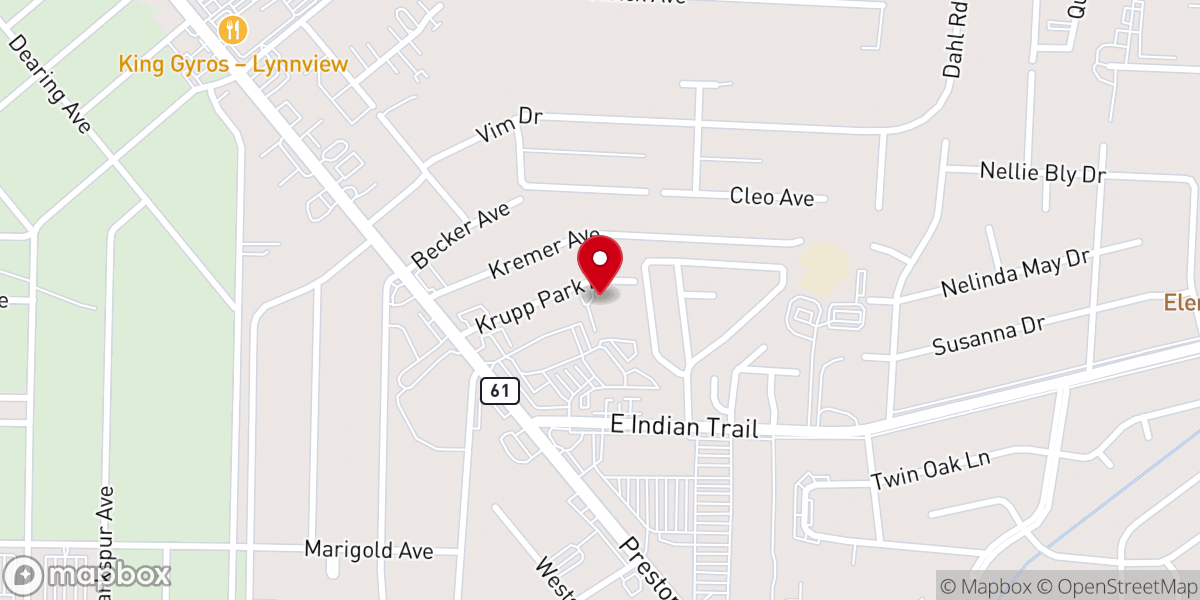 Map showing location of Christ's Church For Our Community