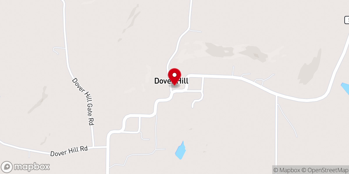 Map showing location of Dover Hill Christian Union Church