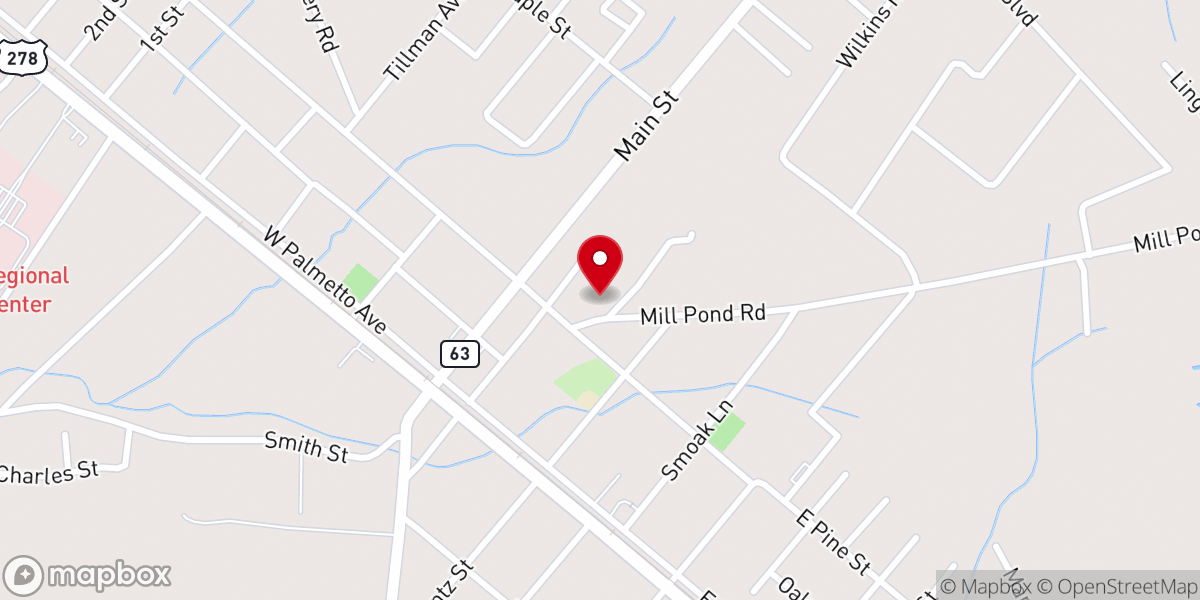 Map showing location of Samaritan Missionary Baptist Church