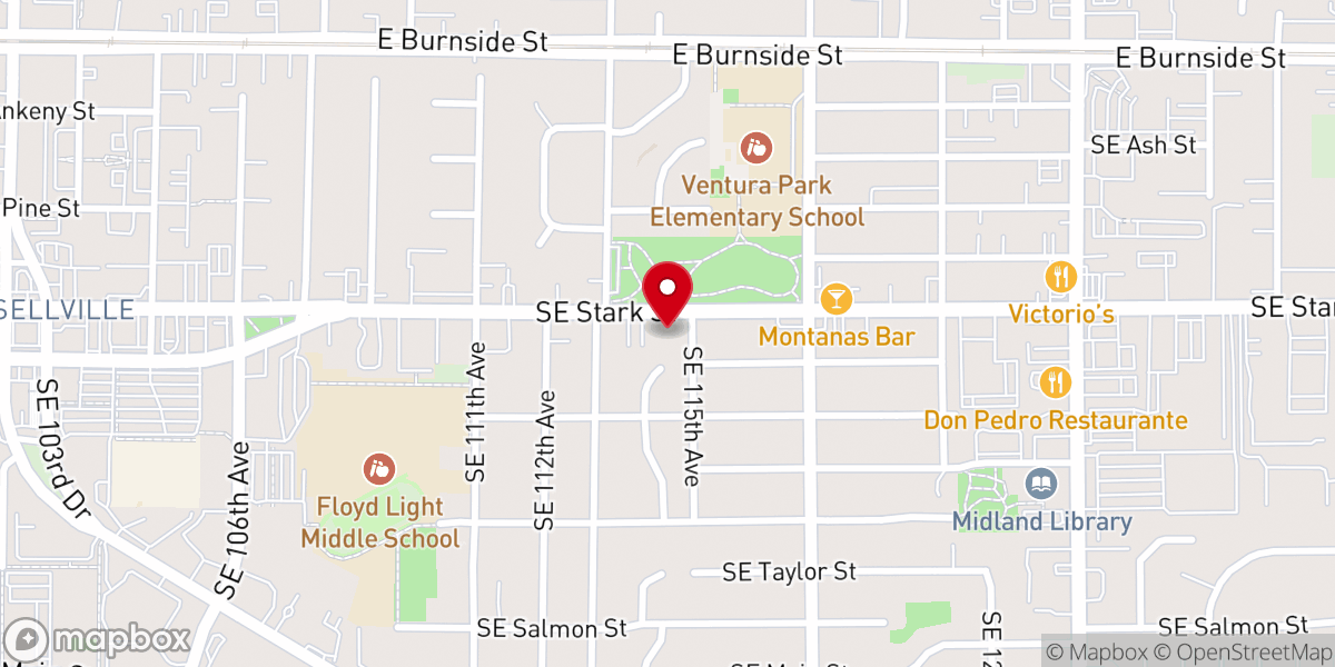 Map showing location of Eastgate Bible Chapel
