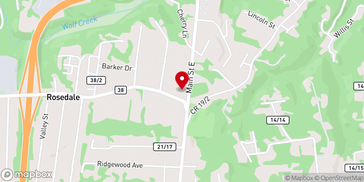 Map showing location of Oak Hill Church of the Nazarene