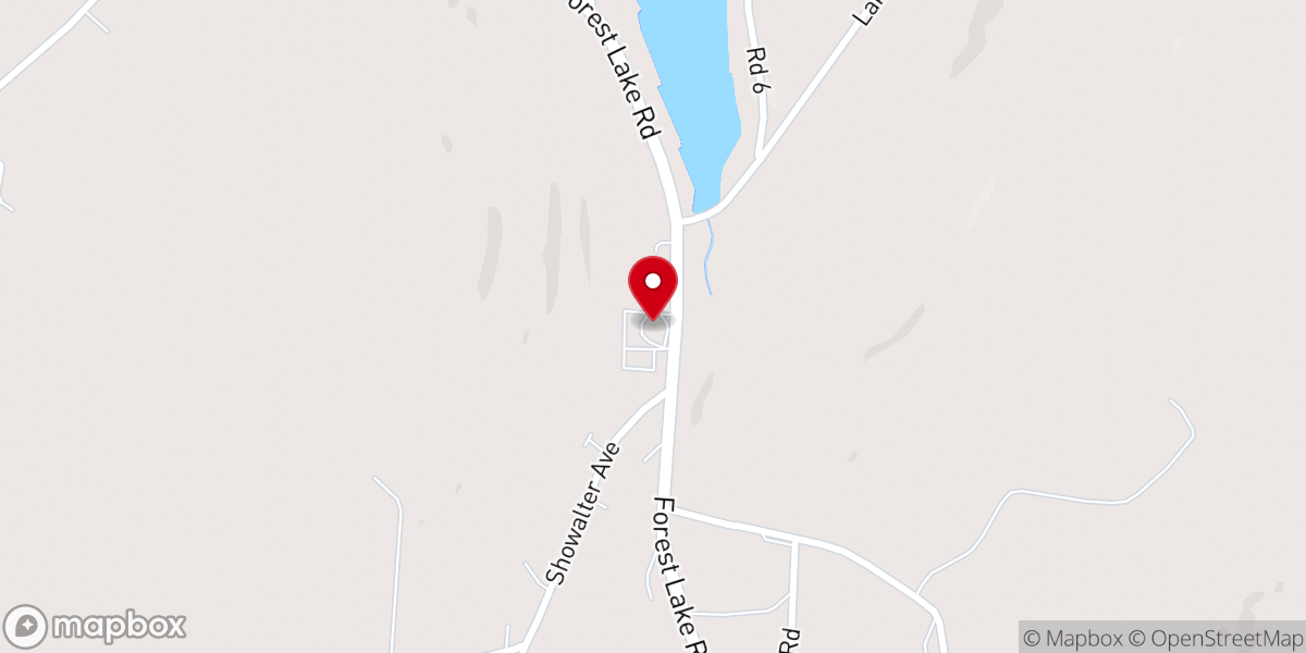Map showing location of Forest Lake Baptist Church