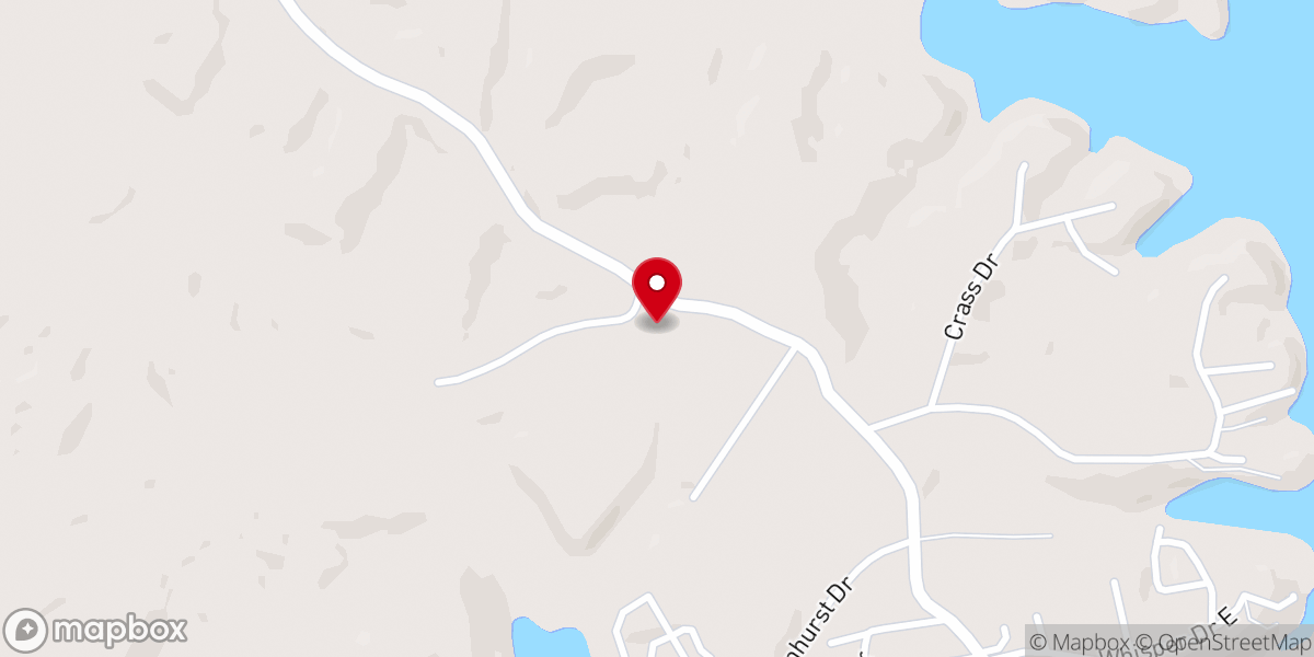 Map showing location of Center Ridge Church