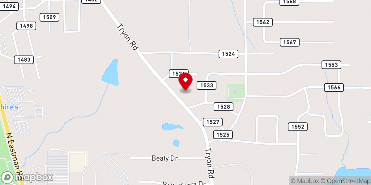Map showing location of Northwood Church