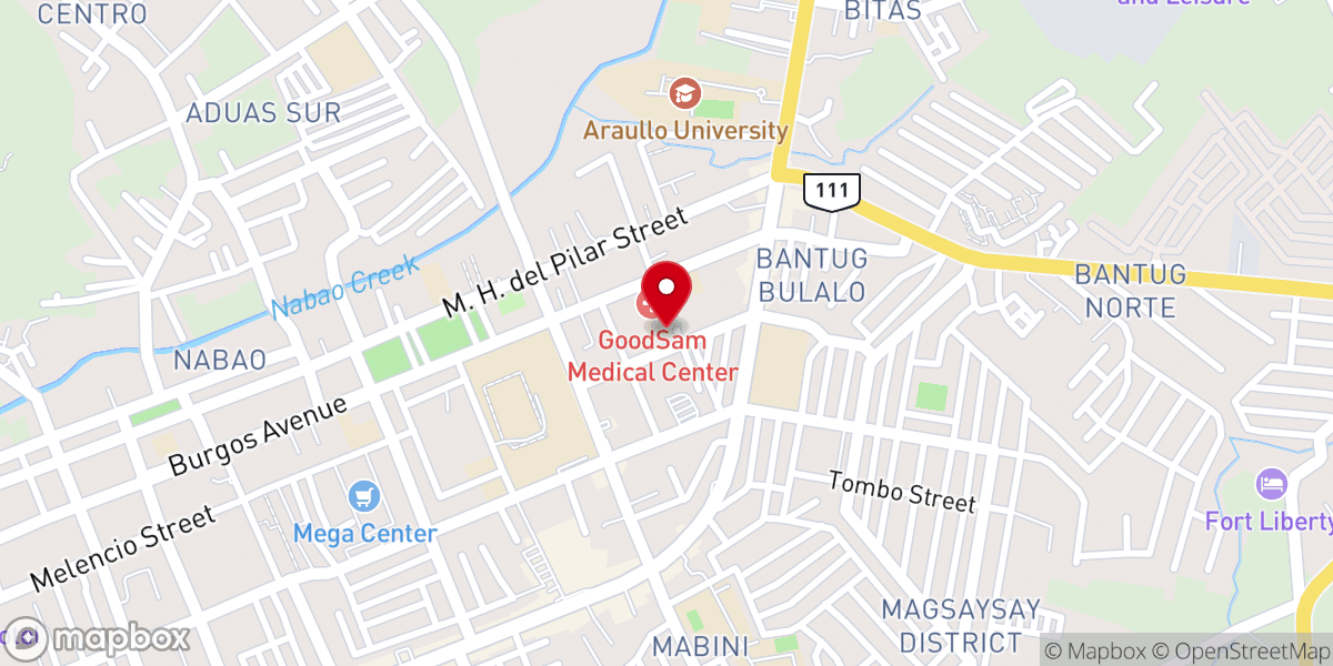 Map showing location of Philippine First Church of the Nazarene
