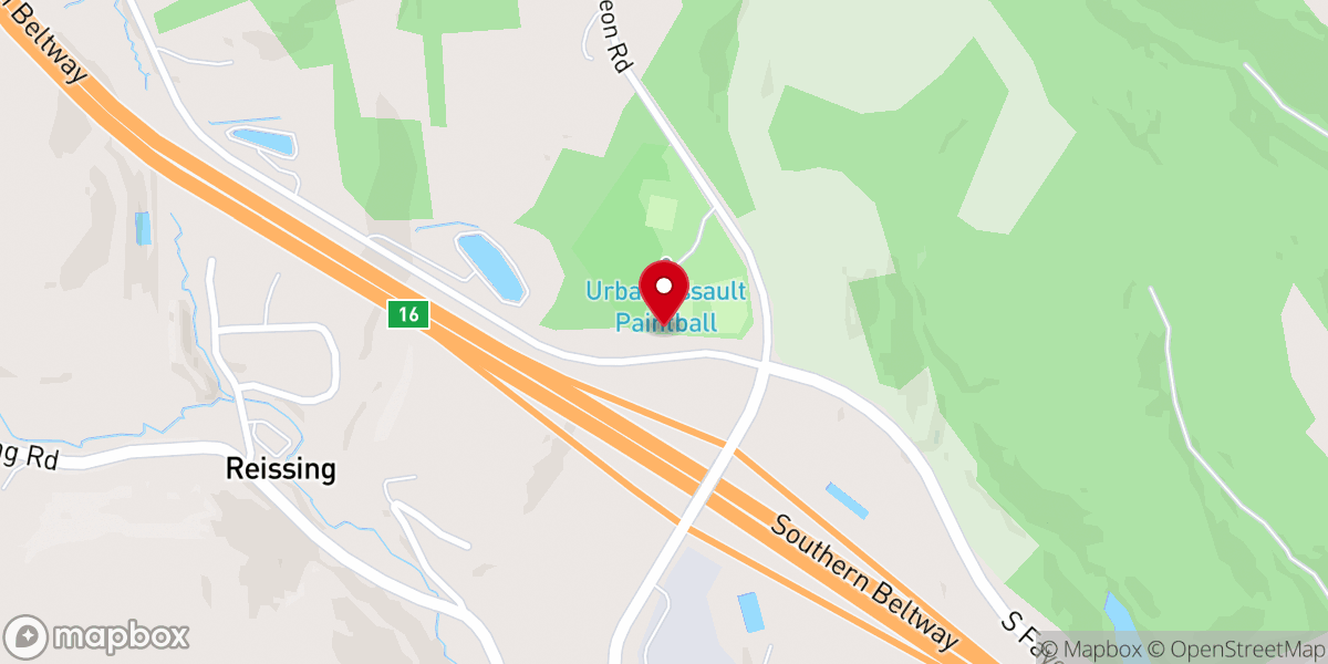 Map showing location of Urban Assault Paintball - Paintball field in Pittsburgh