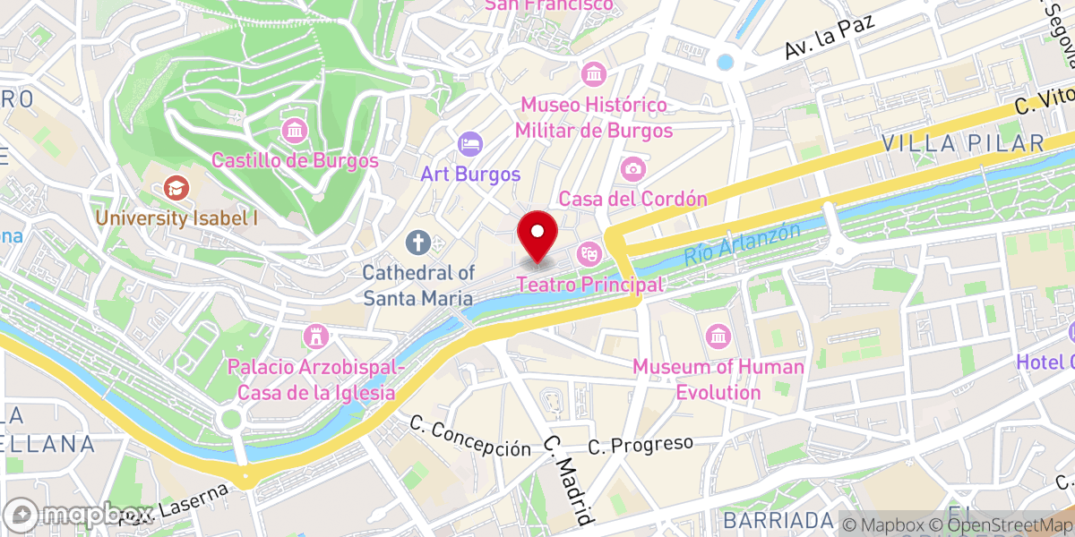 Map showing location of Templete de Música