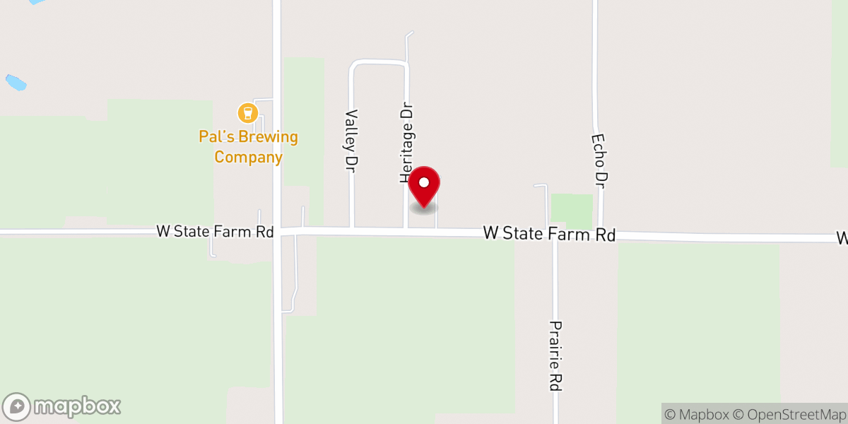 Map showing location of Valley Christian Church