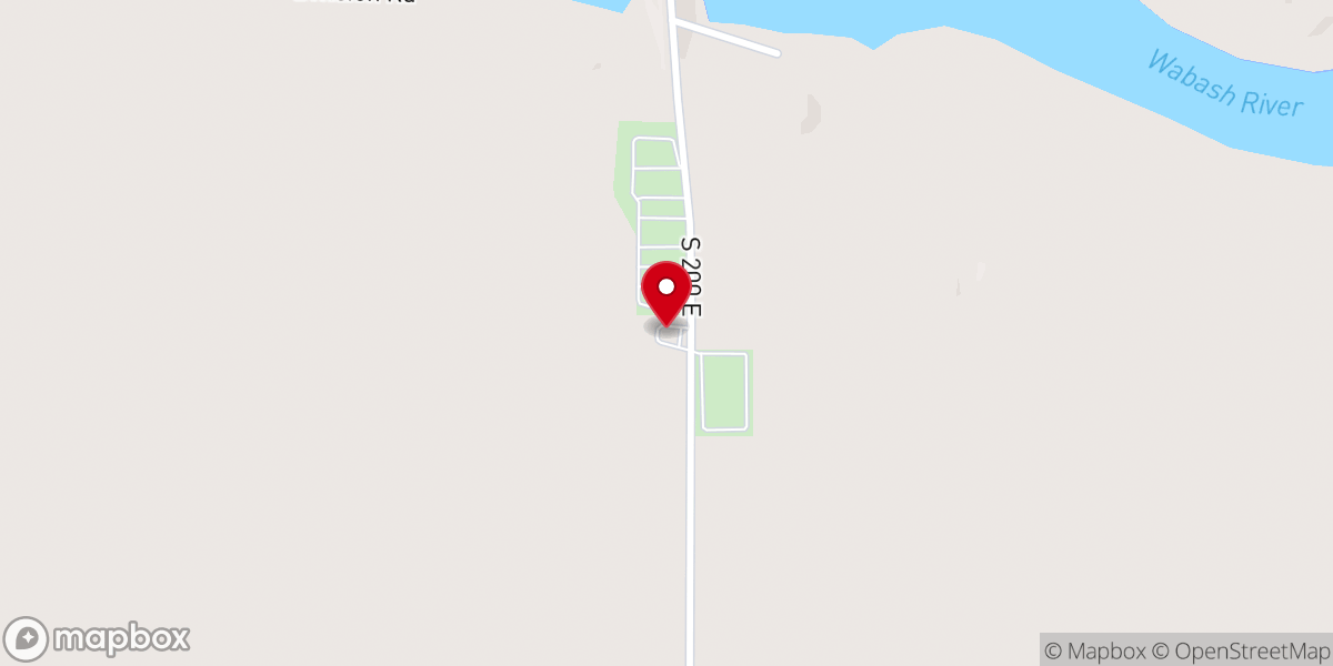 Map showing location of Wabash Church