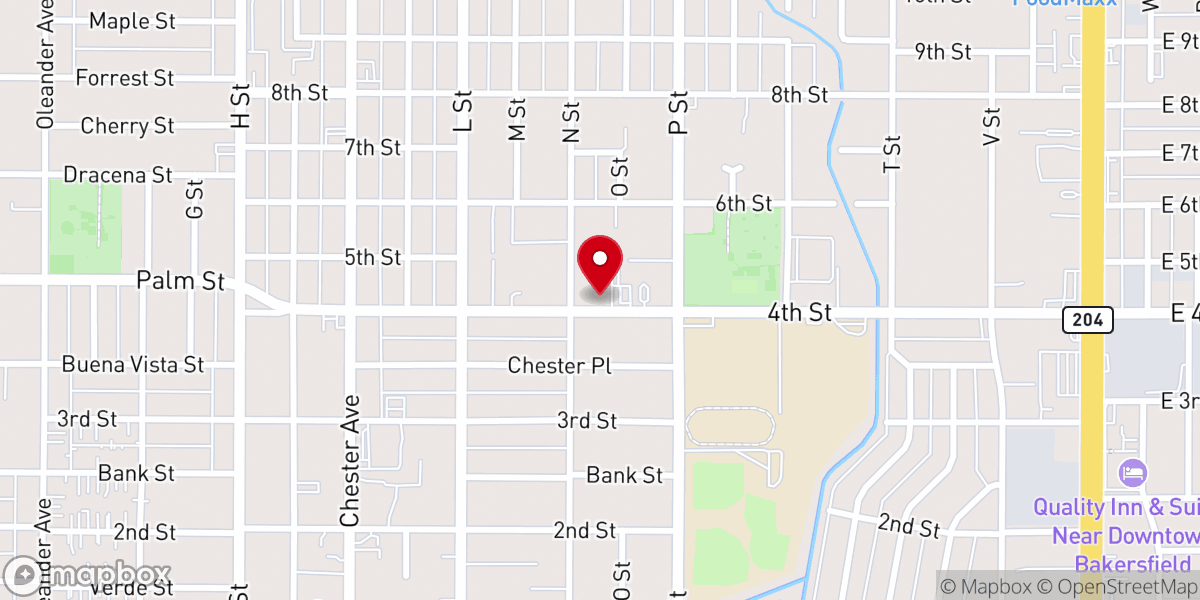Map showing location of Compassion Christian Center