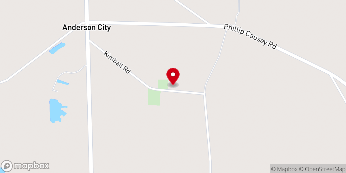 Map showing location of Kimball United Methodist Church