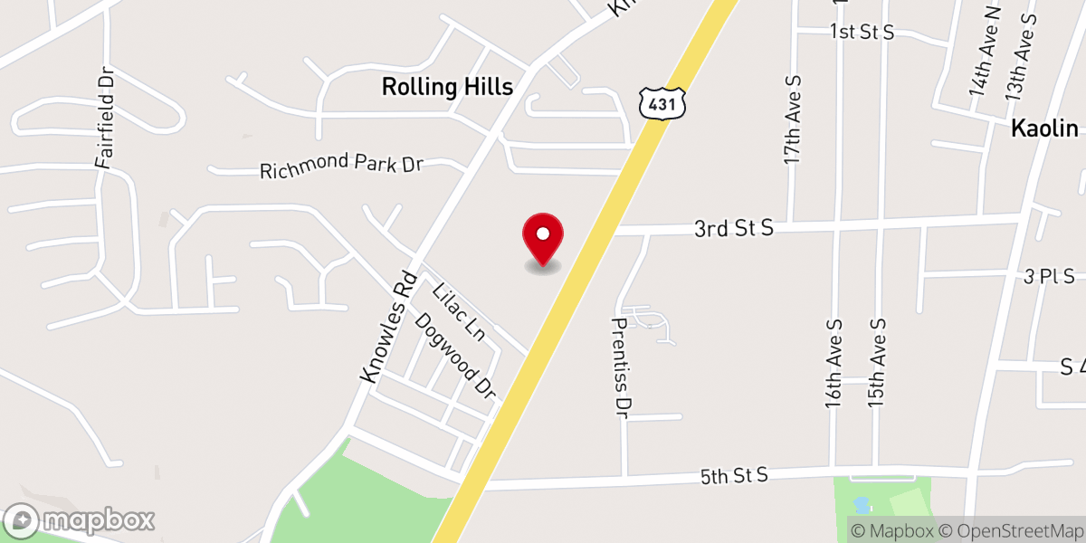 Map showing location of Power of Praise Assembly of God