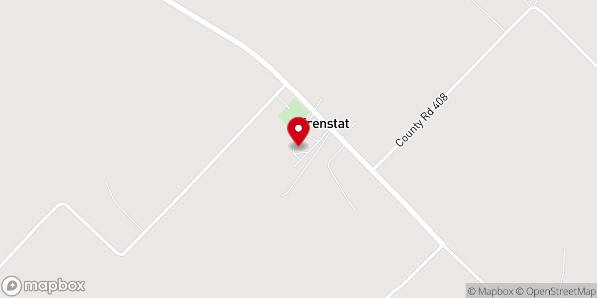 Map showing location of Holy Rosary Catholic Church Frenstat TX