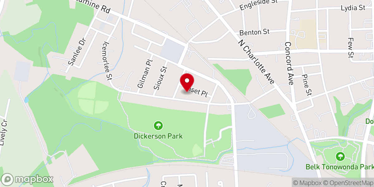Map showing location of West Monroe Baptist Church