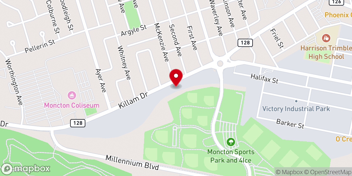 Map showing location of Hassnain-e-Karimain Mosque and Community Center