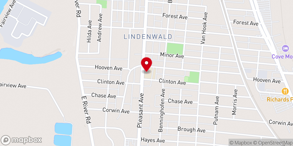 Map showing location of St. Ann Catholic Church