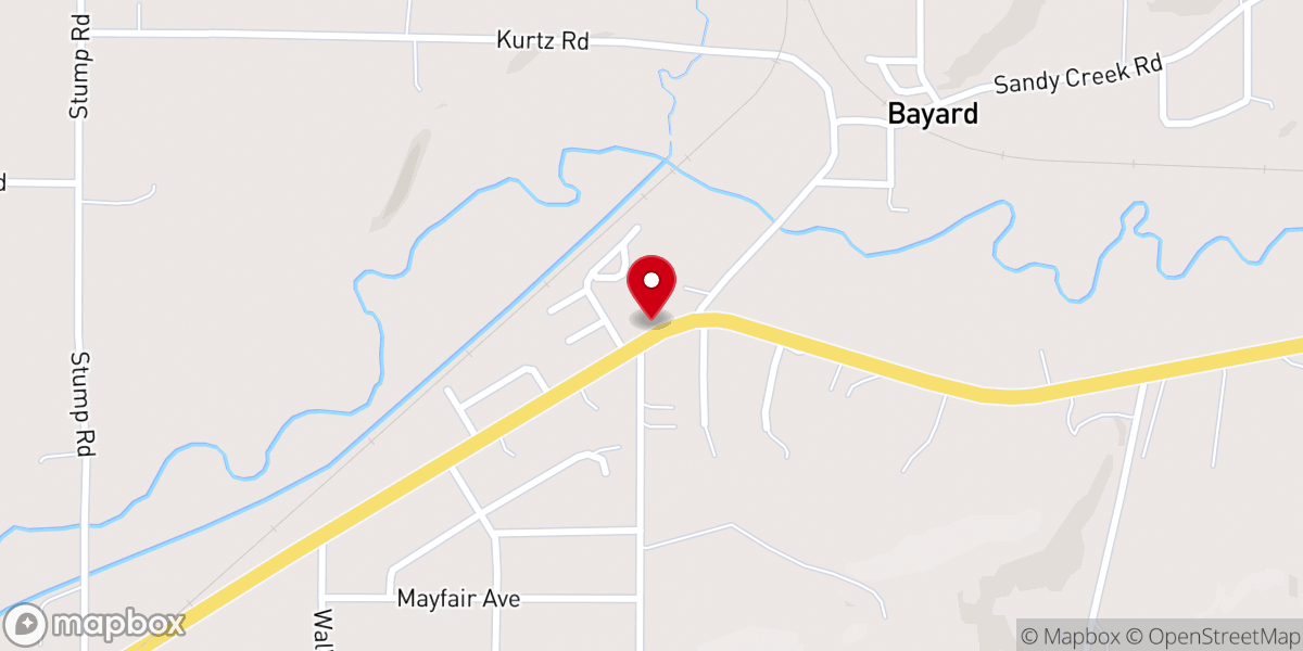 Map showing location of Trinity Miracle Revival Center