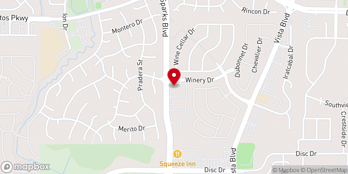 Map showing location of Spanish Springs Presbyterian Church