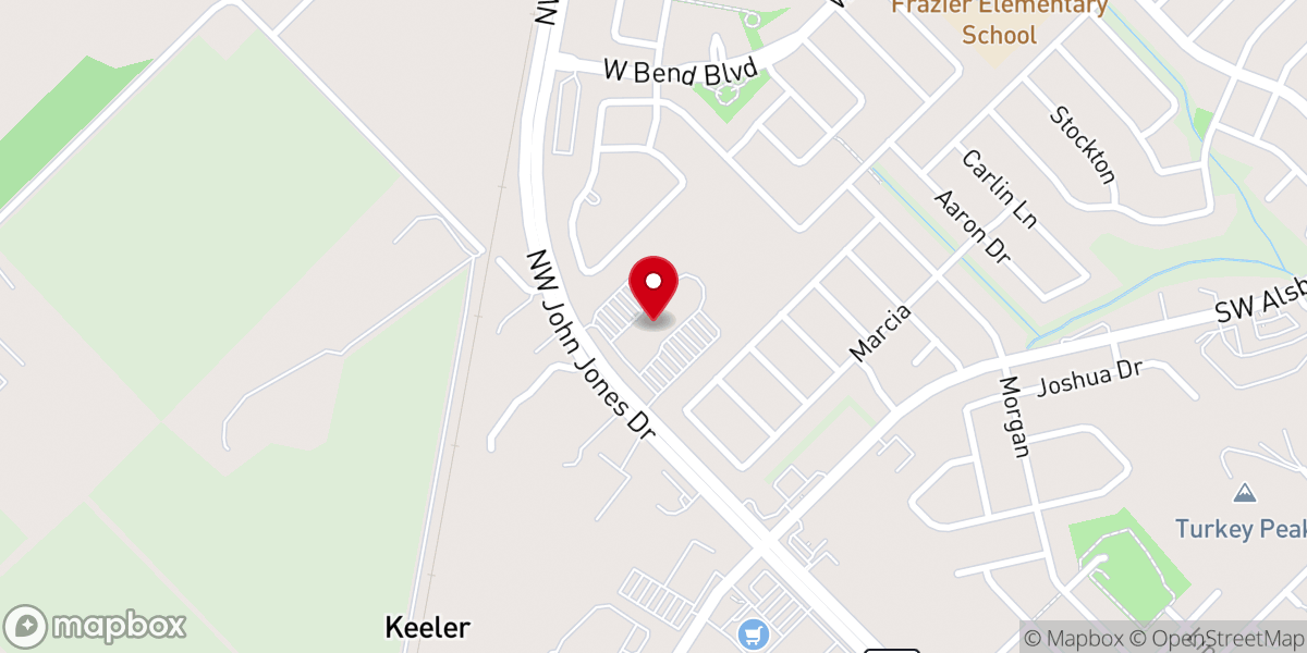 Map showing location of Burleson Church of Christ